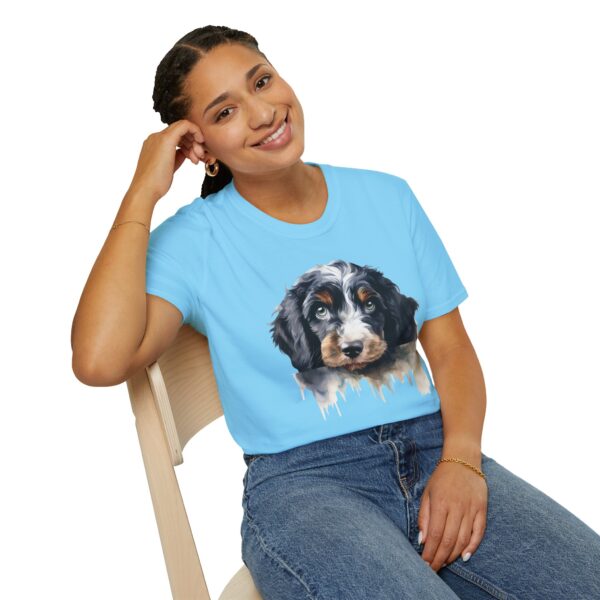 Bernedoodle Dog T-Shirt - Unisex Softstyle Tee - Image 45