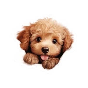 Poodle Dog Kiss-Cut Sticker - Perfect for Pet Lovers & Laptop Decor