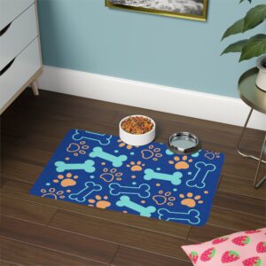 Bone & Paw Print Design (12x18) - Dark Blue
