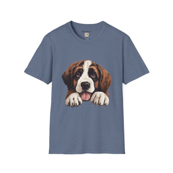 Saint Bernard Dog T-Shirt - Unisex Softstyle Tee - Image 46