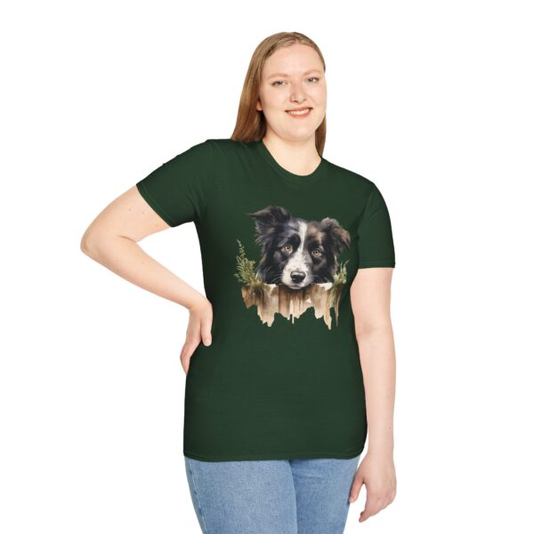 Border Collie Dog T-Shirt - Unisex Softstyle Tee - Image 41