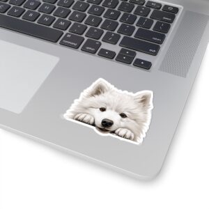 Samoyed Dog Kiss-Cut Sticker - Perfect for Pet Lovers & Laptop Decor