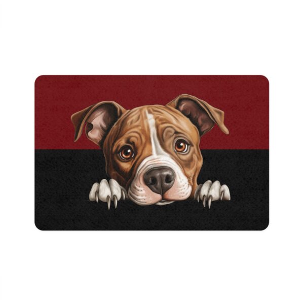 American Stafford Dog Food Mat (12x18)  -Garnet/Black - Image 2