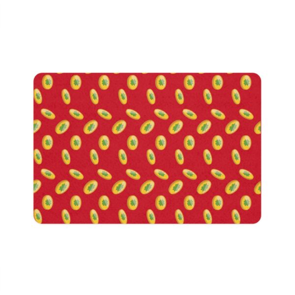 Vibrant Dog Feeding Mat - 12x18 Non-Slip Design for Cats and Dogs-Dark Red - Image 2