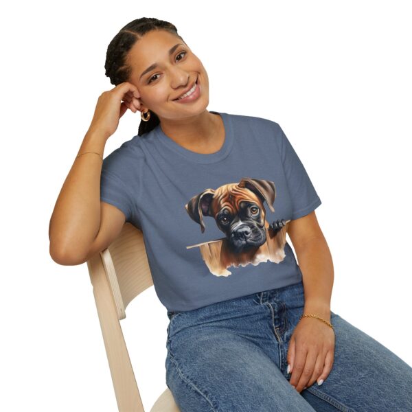Boxer Dog T-Shirt - Unisex Softstyle Tee - Image 6