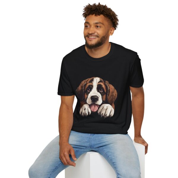 Saint Bernard Dog T-Shirt - Unisex Softstyle Tee - Image 6