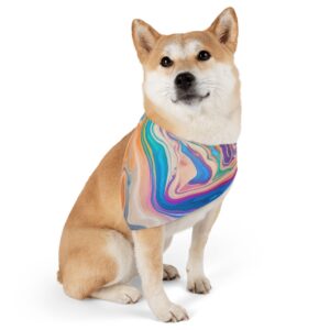 Liquid Marble Stylish Pet Bandana Collar for Dogs - Fashionable and Comfortable