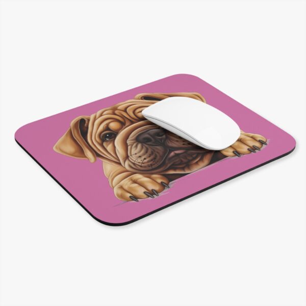 Shar Pei Mouse Pad -Light Pink Cute Pet Design for Dog Lovers - Image 4
