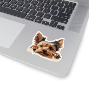Yorkshire Terrier Dog Kiss-Cut Sticker - Perfect for Pet Lovers & Laptop Decor