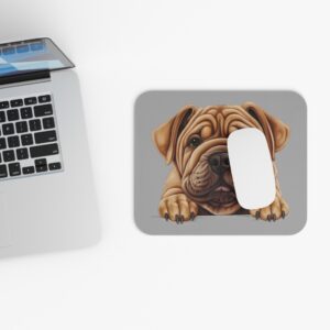 Shar Pei Mouse Pad -Light Grey Cute Pet Design for Dog Lovers
