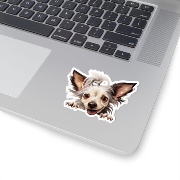 Chinese Crested Dog Kiss-Cut Sticker - Perfect for Pet Lovers & Laptop Decor