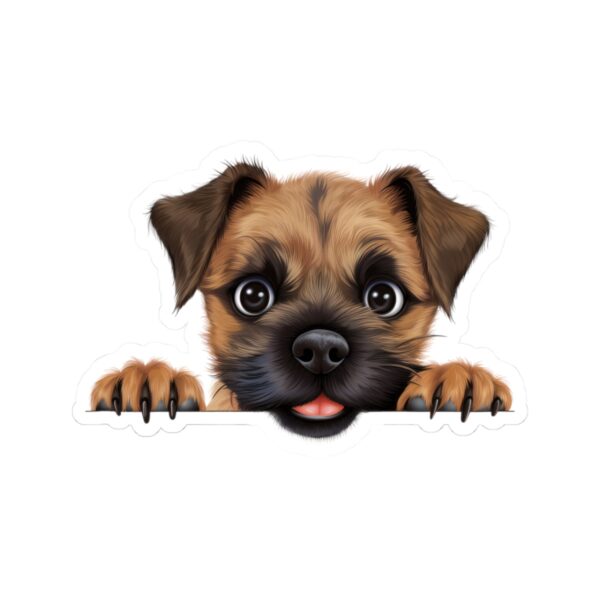 Border Terrier Dog Kiss-Cut Sticker - Perfect for Pet Lovers & Laptop Decor - Image 2