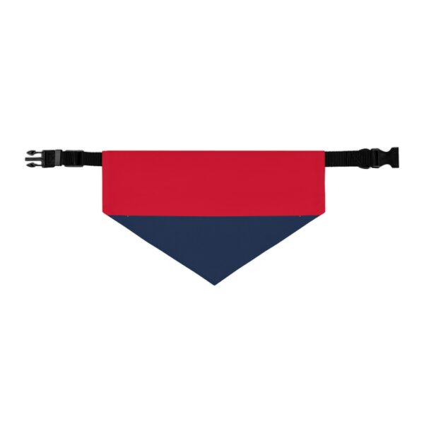 Red and Navy Blue Stylish Pet Bandana Collar for Dogs - Fashionable and Comfortable - Image 2