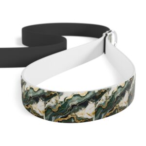 Green & Gold Marble Stylish Dual-Color Dog Leash - Durable & Comfortable