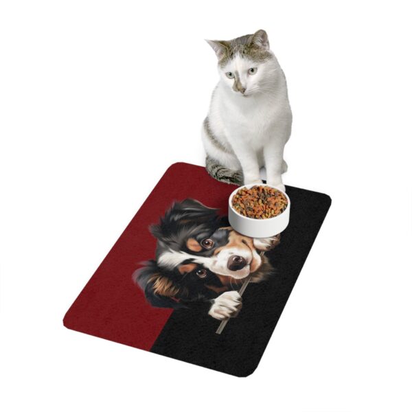 American Miniature Shepard Dog Food Mat (12x18)  -Garnet/Black - Image 4
