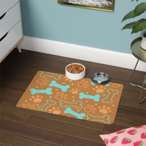 Bone & Paw Print Design (12x18) - Light Brown