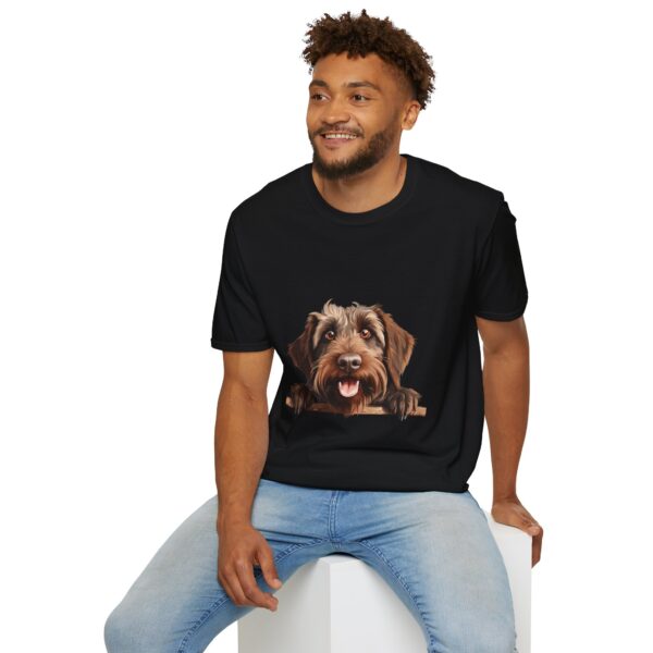 Wirehaired Pointing Griffon Pointer Dog T-Shirt - Unisex Softstyle Tee - Image 6