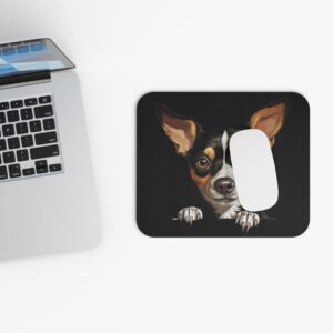 Rat Terrier Mouse Pad -Black Pet Design for Dog Lovers