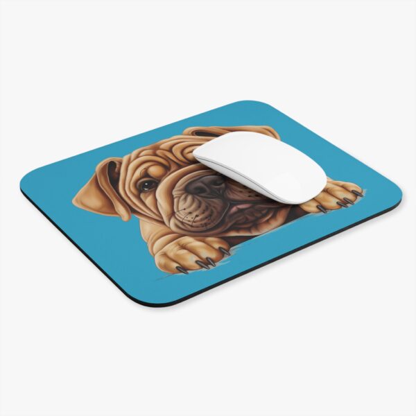 Shar Pei Mouse Pad -Turquoise Cute Pet Design for Dog Lovers - Image 4