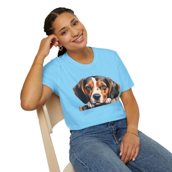 Beagle-2 Dog T-Shirt - Unisex Softstyle Tee - Image 45