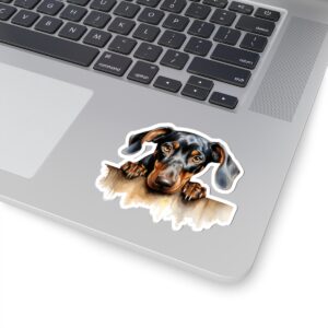Doberman Pinscher Dog Kiss-Cut Sticker - Perfect for Pet Lovers & Laptop Decor
