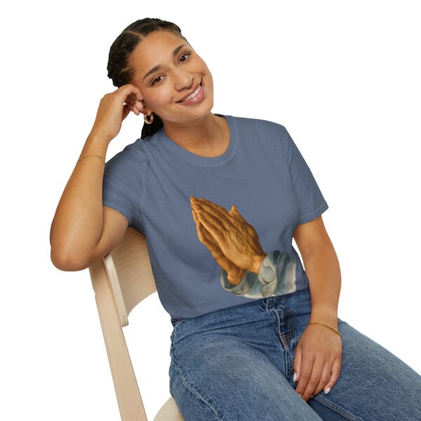 Inspirational Prayer Hands T-Shirt - Unisex Softstyle Tee - Image 45
