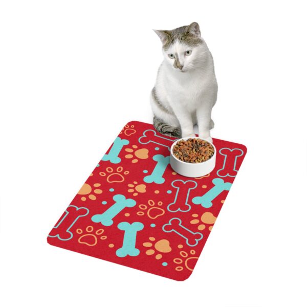Bone & Paw Print Design (12x18) - Dark Red - Image 3