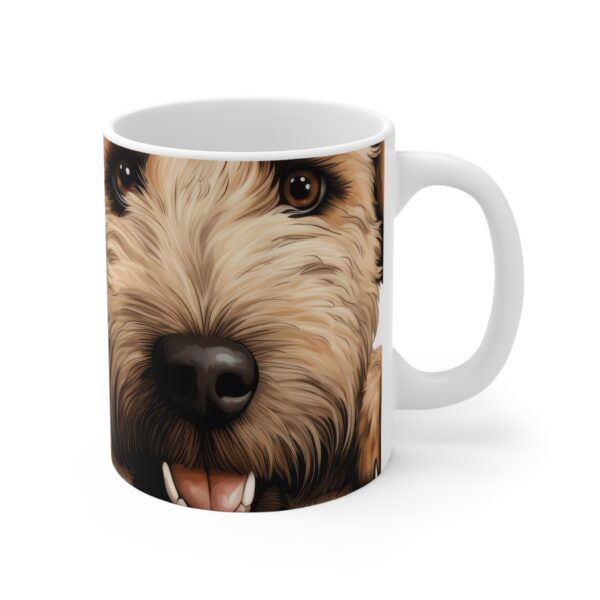 Soft Coated Wheaton Terrier 11 oz mugs, perfect for dog lovers to enjoy their favorite hot beverages with a cute design. - Image 4