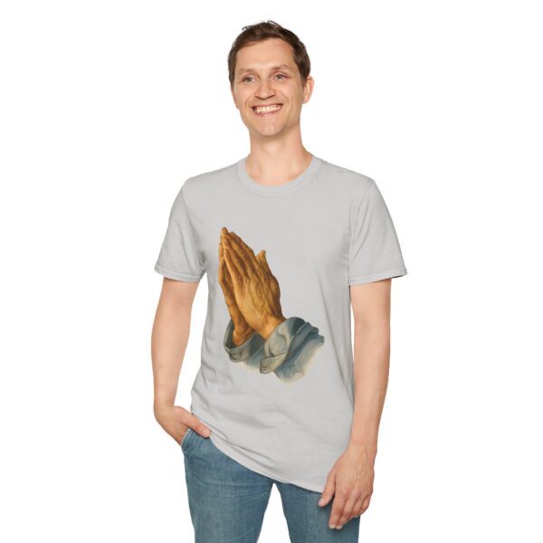 Inspirational Prayer Hands T-Shirt - Unisex Softstyle Tee - Image 15