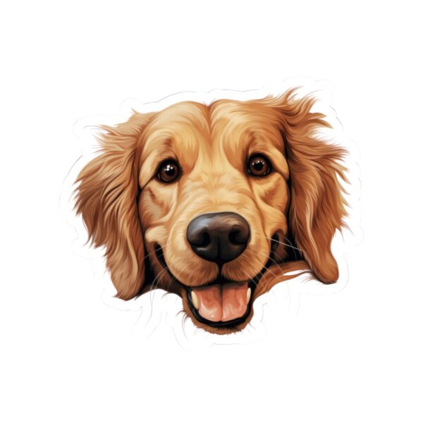Golden Retriever Dog Kiss-Cut Sticker - Perfect for Pet Lovers & Laptop Decor - Image 2