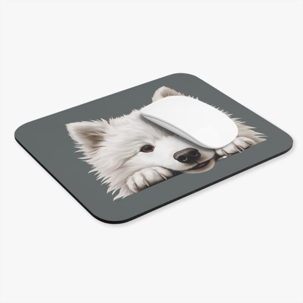 Samoyed Mouse Pad -Dark Grey Pet Design for Dog Lovers - Image 4