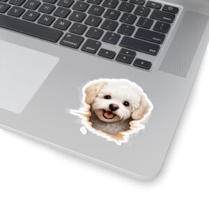 Bichon Frise Dog Kiss-Cut Sticker - Perfect for Pet Lovers & Laptop Decor