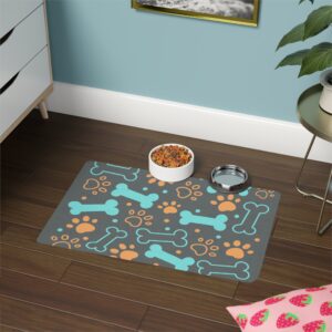 Bone & Paw Print Design (12x18) - Dark Grey
