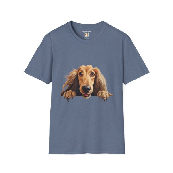 Afghan Hound Dog Hands T-Shirt - Unisex Softstyle Tee - Image 41