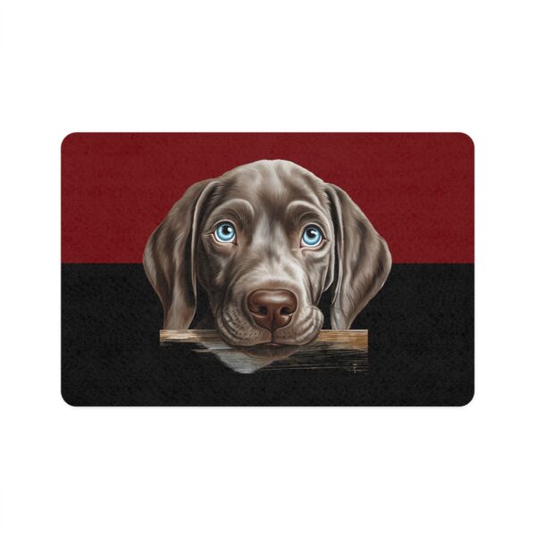 Weimaraner Dog Food Mat (12x18)  -Garnet/Black - Image 2