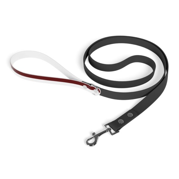 Maroon and White Stylish Dual-Color Dog Leash - Durable & Comfortable - Image 2