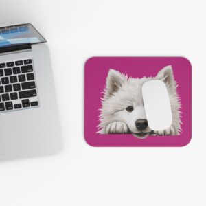 Samoyed Mouse Pad -Pink Pet Design for Dog Lovers