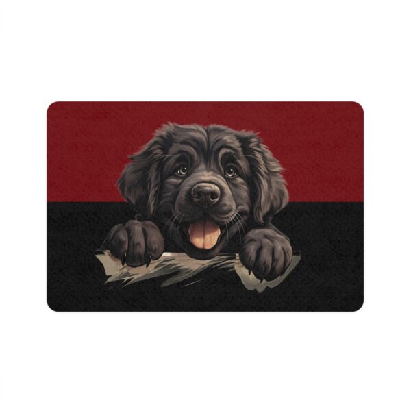 Newfoundland Dog Food Mat (12x18)  -Garnet/Black - Image 2