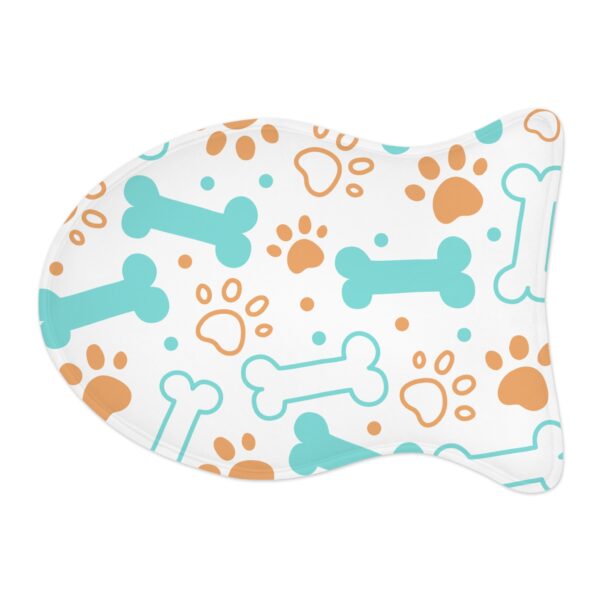 Colorful Pet Feeding Mats with Fun Bones & Paws Design - White - Image 9