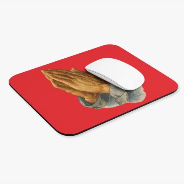 Praying Hands Red Mouse Pad - Cute Pet Design for Dog Lovers - Image 4