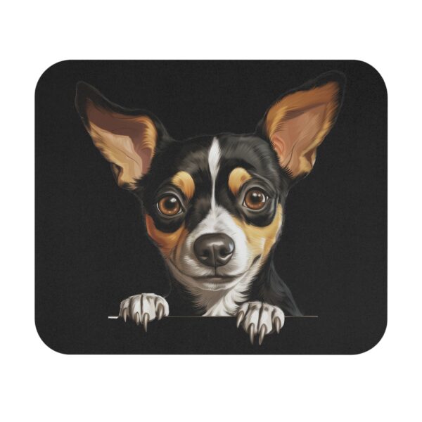Rat Terrier Mouse Pad -Black Pet Design for Dog Lovers - Image 2