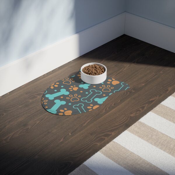 Colorful Pet Feeding Mats with Fun Bones & Paws Design-Dark Grey - Image 10