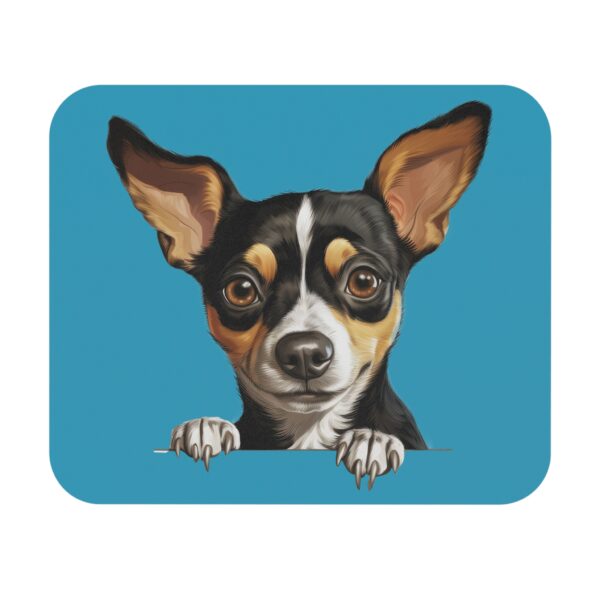 Rat Terrier Mouse Pad -Turquoise Pet Design for Dog Lovers - Image 2