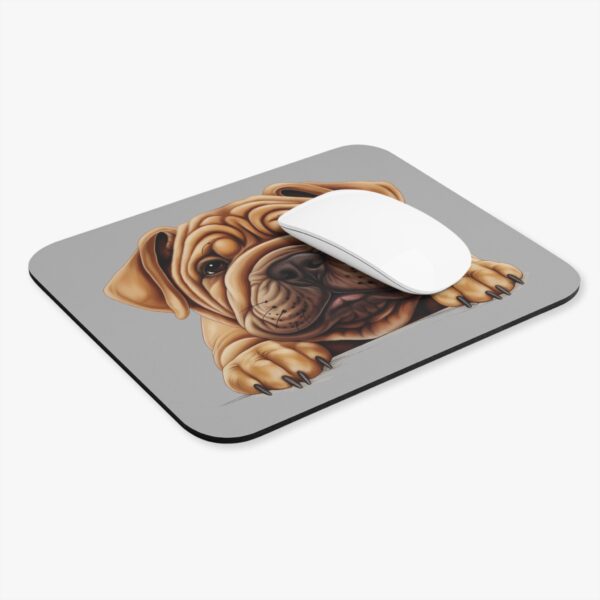 Shar Pei Mouse Pad -Light Grey Cute Pet Design for Dog Lovers - Image 4
