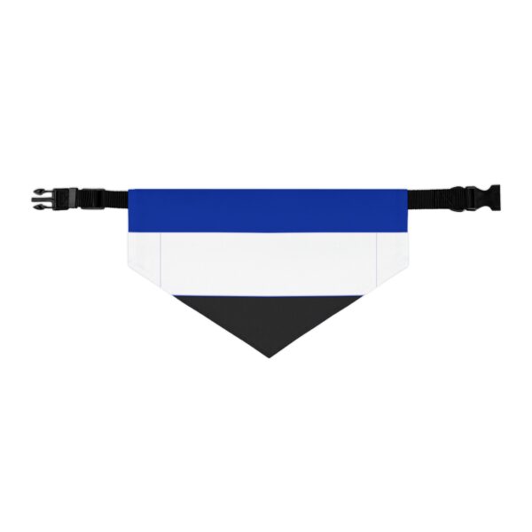 Blue-White-Black Stylish Dog Bandana Collar - Fashionable and Comfortable - Image 2