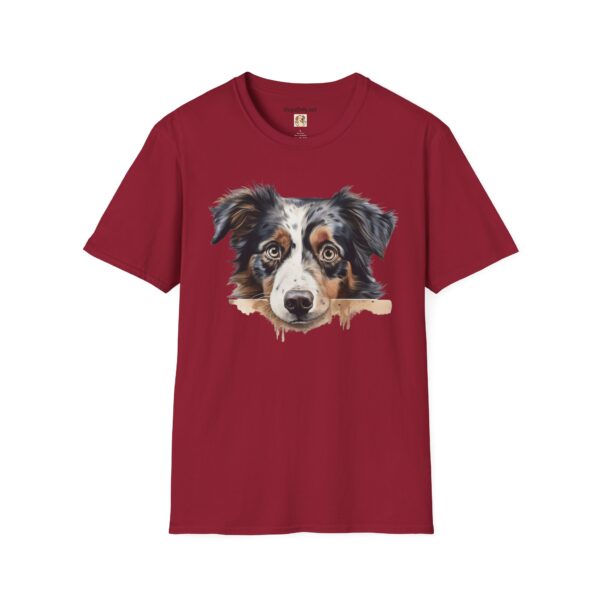 Australian Shepherd Dog T-Shirt - Unisex Softstyle Tee - Image 2