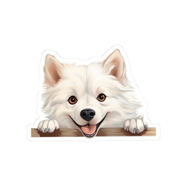 American Eskimo Dog Kiss-Cut Sticker - Perfect for Pet Lovers & Laptop Decor - Image 2