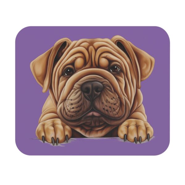 Shar Pei Mouse Pad -Light Purple Cute Pet Design for Dog Lovers - Image 2