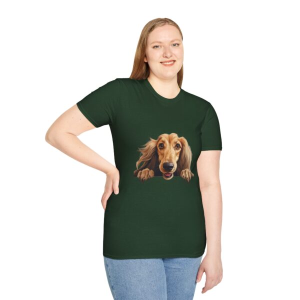 Afghan Hound Dog Hands T-Shirt - Unisex Softstyle Tee - Image 30