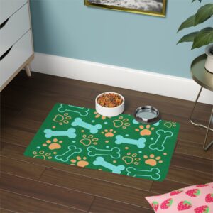 Bone & Paw Print Design (12x18) - Dark Green
